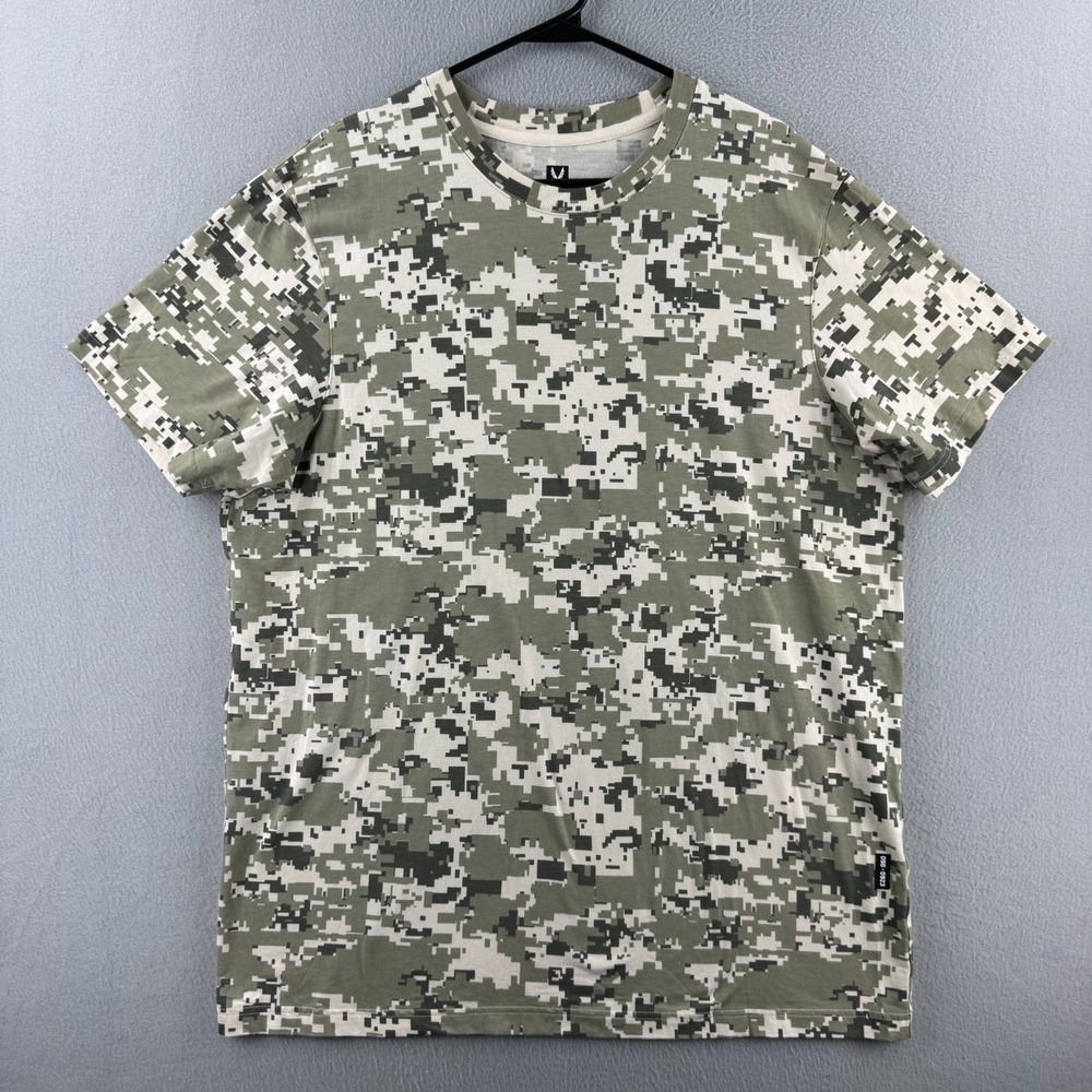 ASRV Shirt Mens 2XL Green Camo Cotton Tee Cre Made in Korea